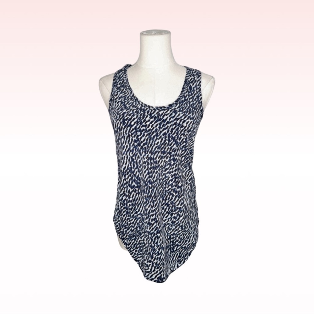 BURBERRY BRIT Blue Spotted Print Blouse (Sz XS)